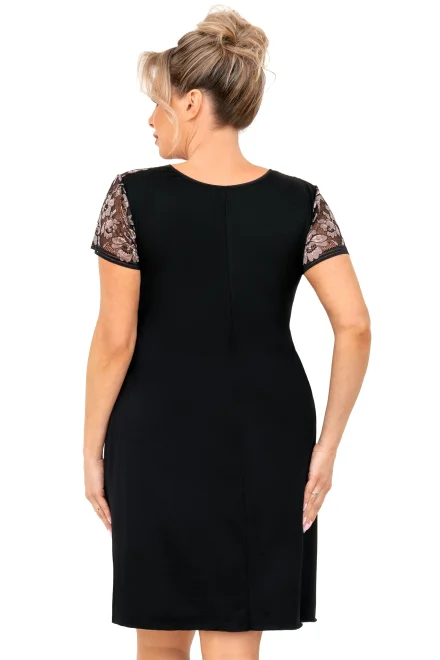 Noční košilka Violetta Maxi - viskóza - Černá