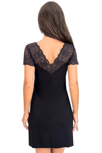 Noční košilka Sonia - viskóza - Černá