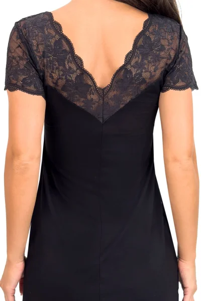 Noční košilka Sonia - viskóza - Černá