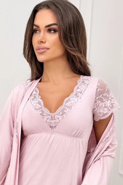 Noční košilka Sonia - viskóza - Světle růžová