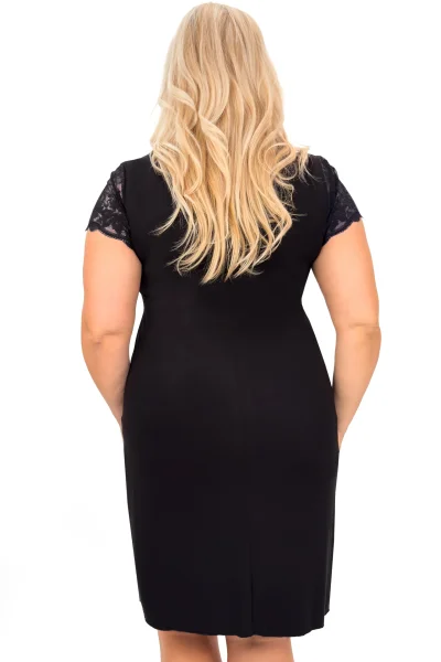 Noční košilka Sonia - plus size až do 6XL - Černá