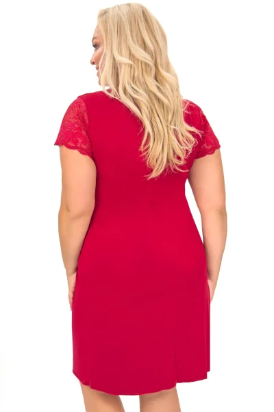 Noční košilka Sonia - plus size až do 6XL - Bordó