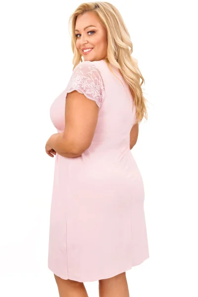 Noční košilka Sonia - plus size až do 6XL - Světle růžová