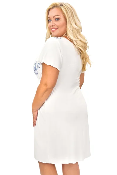 Noční košilka Angela - plus size až do 6XL - Ecru