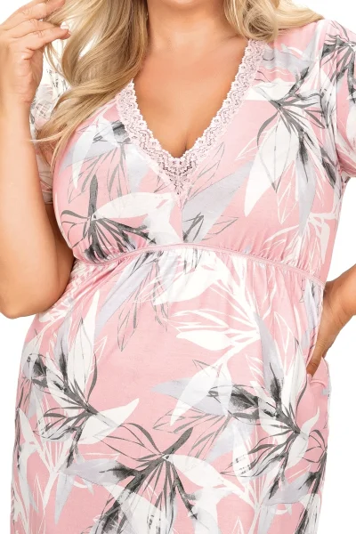 Noční košilka Evita - plus size až do 6XL - Světle růžová