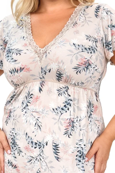 Noční košilka Goya - plus size až do 6XL - Béžová