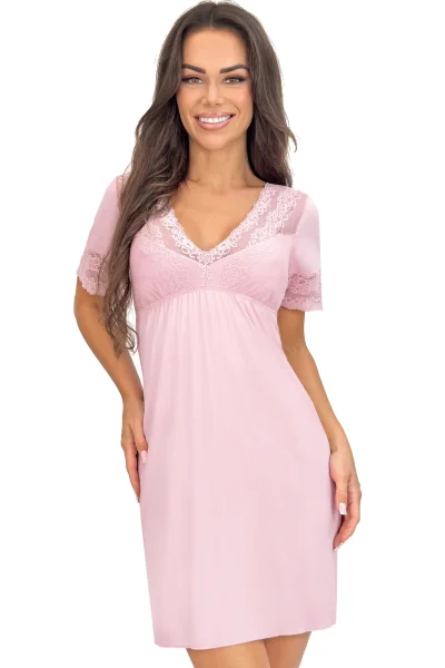 Noční košilka Linda - Pudrově růžová