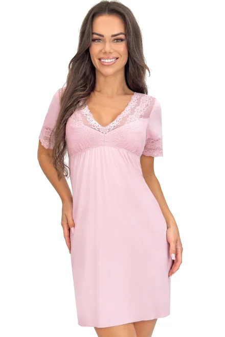 Noční košilka Linda - Pudrově růžová
