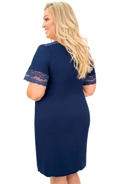 Noční košilka Linda - plus size až do 6XL - Tmavě modrá