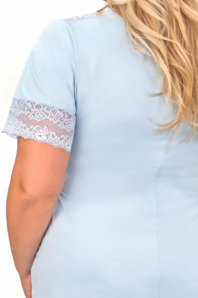 Noční košilka Linda - plus size až do 6XL - Světle modrá