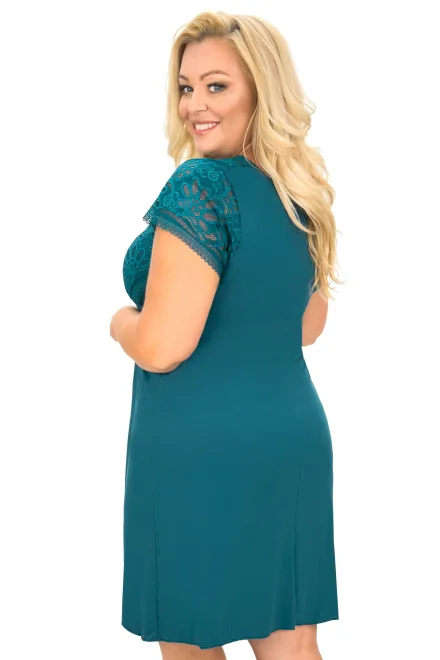 Noční košilka Silvana - plus size až do velikosti 6XL - Zelená