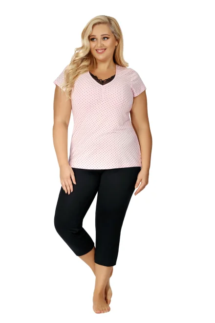 Dámské pyžamo Alice 3/4 Maxi Pink SM - Růžová