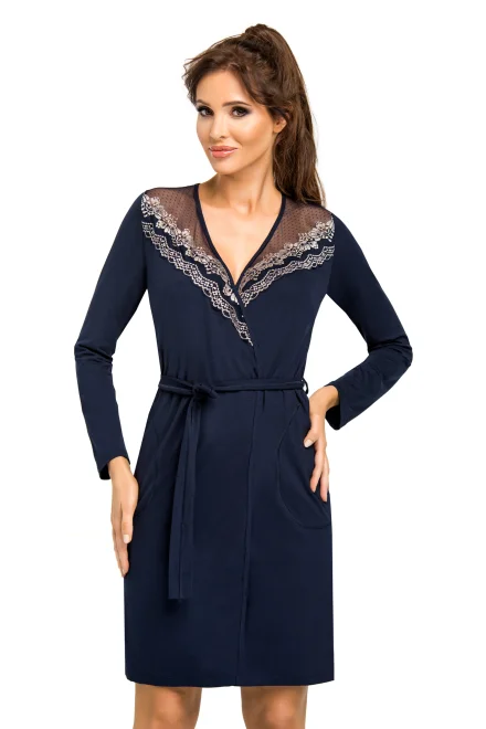 Dámský župan Jasmine Dark Blue - Tmavě modrá