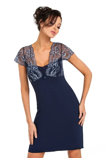 Noční košilka Gloria Dark blue - Tmavě modrá