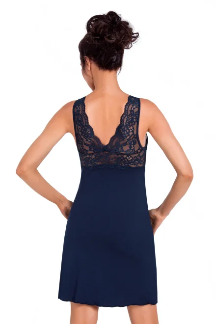 Noční košilka Chantal Dark Blue - Tmavě modrá
