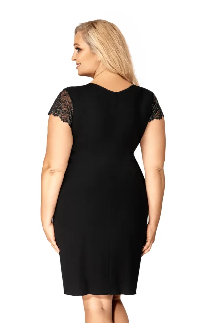 Noční košilka Sharon Maxi Black - Černá