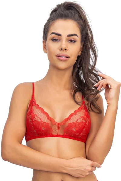 Nevyztužená podprsenka 118 - bez kostic - Červená