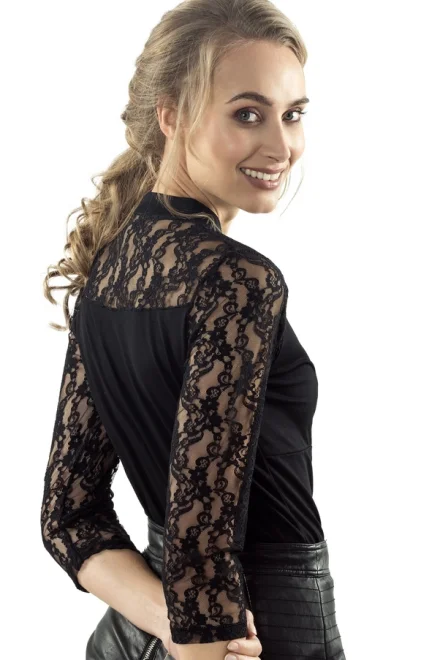 Halenka Tonia - 3/4 rukáv - Černá