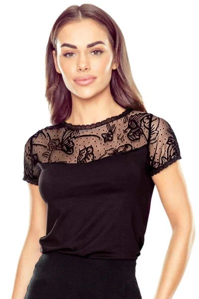 Halenka Toshi - viskóza - Černá