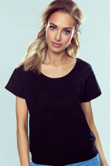 Tričko Happy - Černá