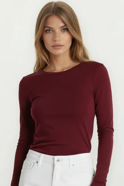 Dámské triko Irma - viskóza - Bordó