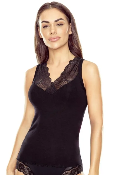 Tílko - viskóza Marcela - Černá