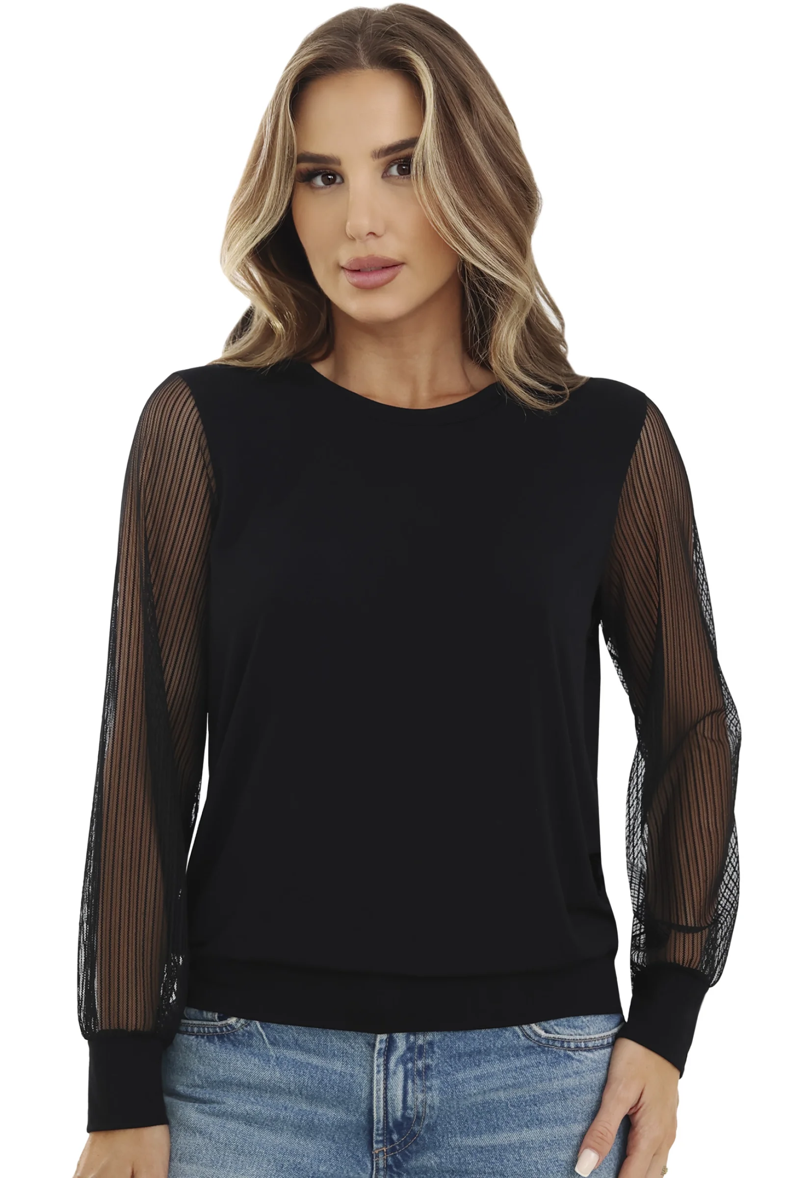 Halenka Emili Marta - viskóza Černá 2XL