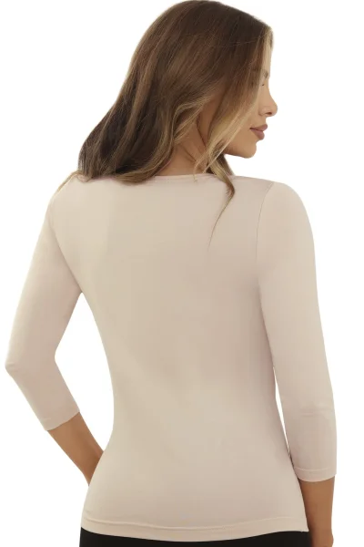BEI Dámské triko Ina - 3/4 rukáv - Béžová