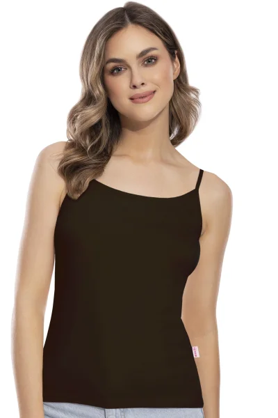 Tílko Tisa - na ramínka - Hnědá