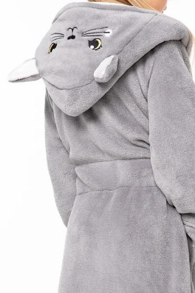 Dětský župan Kitten - Šedá