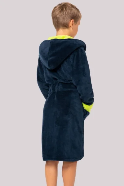 Dětský župan Delfino - s kapucí - Světle zelená