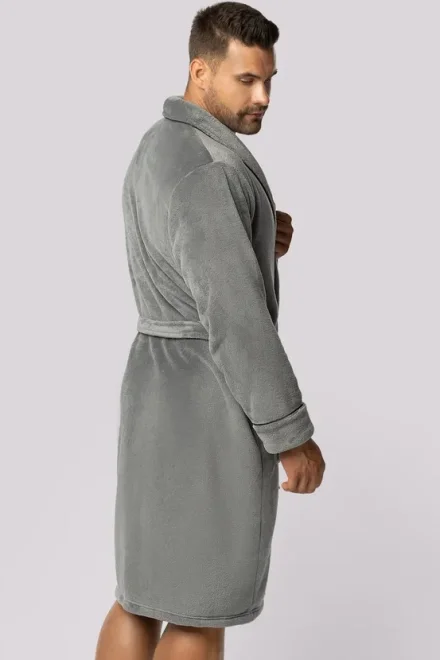Fleecový pánský župan Elegent - Šedá