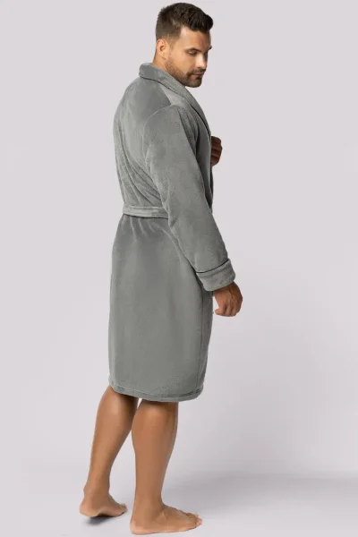 Fleecový pánský župan Elegent - Šedá