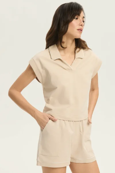 Dámská souprava Remi - s kraťasy - Písková