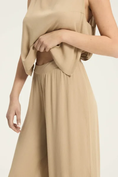 Široké dámské kalhoty Mare - Písková