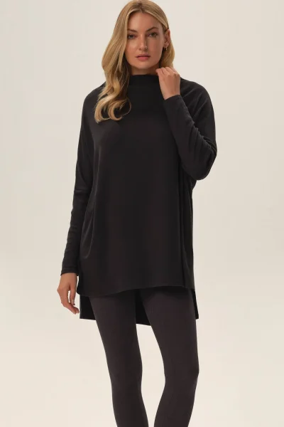 GRA Dámská mikina Joyland - prodloužený střih - Šedá