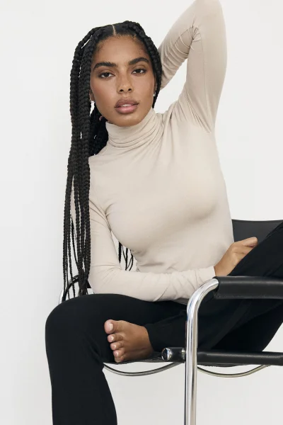 Dámský rolák Comodo - Světle béžová