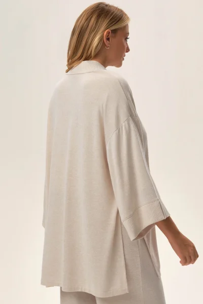 Kardigan Jen - 3/4 rukáv - Světle béžová