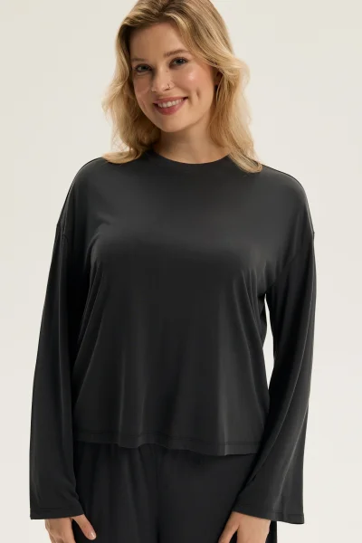 Dámské triko Ruth - modal - Tmavě šedá