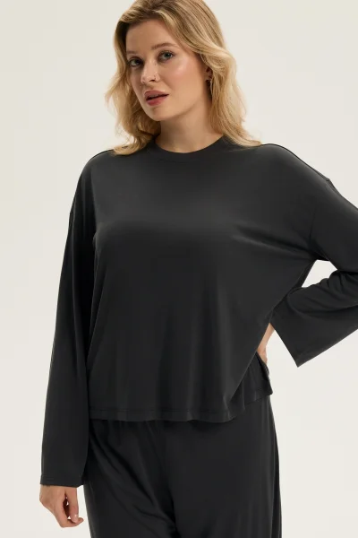 Dámské triko Ruth - modal - Tmavě šedá