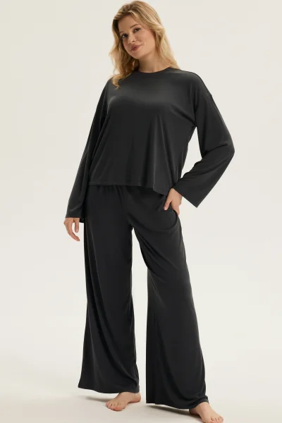 Dámské triko Ruth - modal - Tmavě šedá