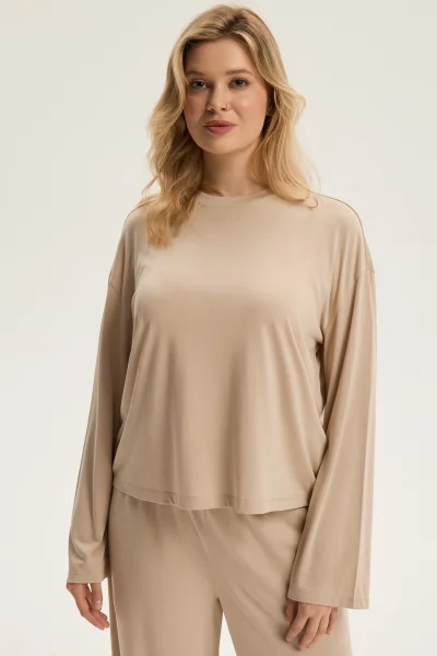 Dámské triko Ruth - modal - Světle béžová