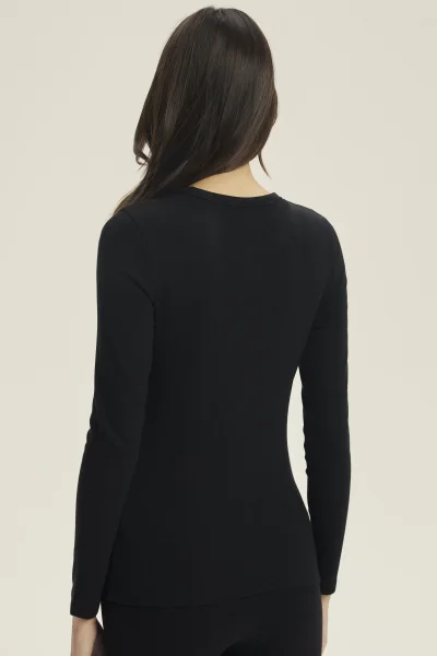 Dámské triko Jody - žebrovaná tkanina - Černá