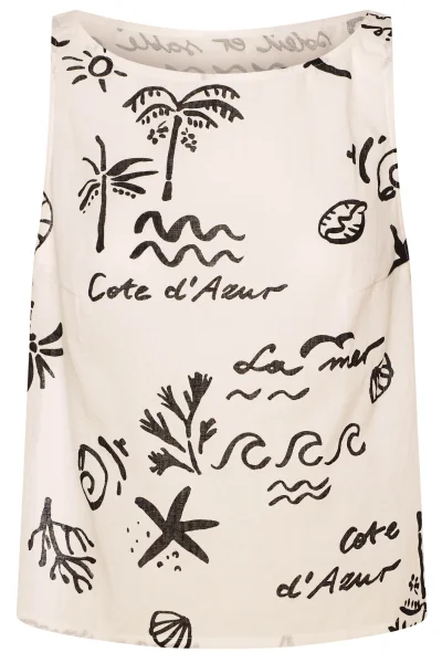 Top Azzurro - lněný - Krémová