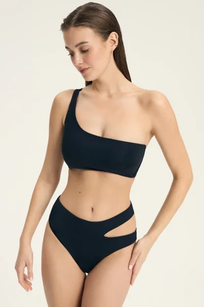 Spodní díl plavek Firenze - vyšší pas - Černá