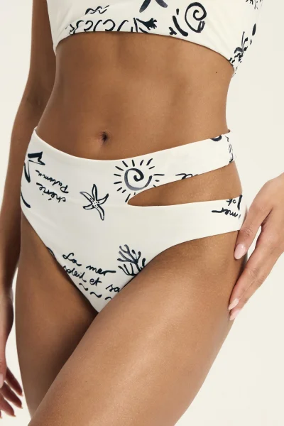 Spodní díl plavek Firenze - vyšší pas - Krémová