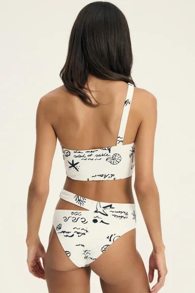 Spodní díl plavek Firenze - vyšší pas - Krémová