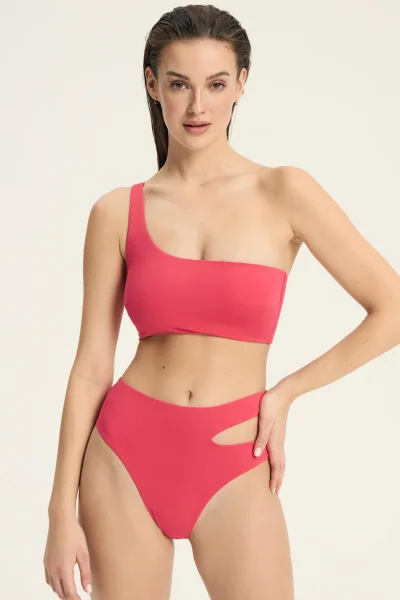 Spodní díl plavek Firenze - vyšší pas - Růžová