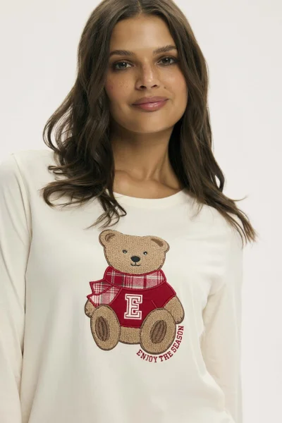 CRE Dámské pyžamo Chrismis - Krémová