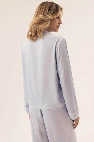 Dámské pyžamo Ryann - propínací - Světle modrá